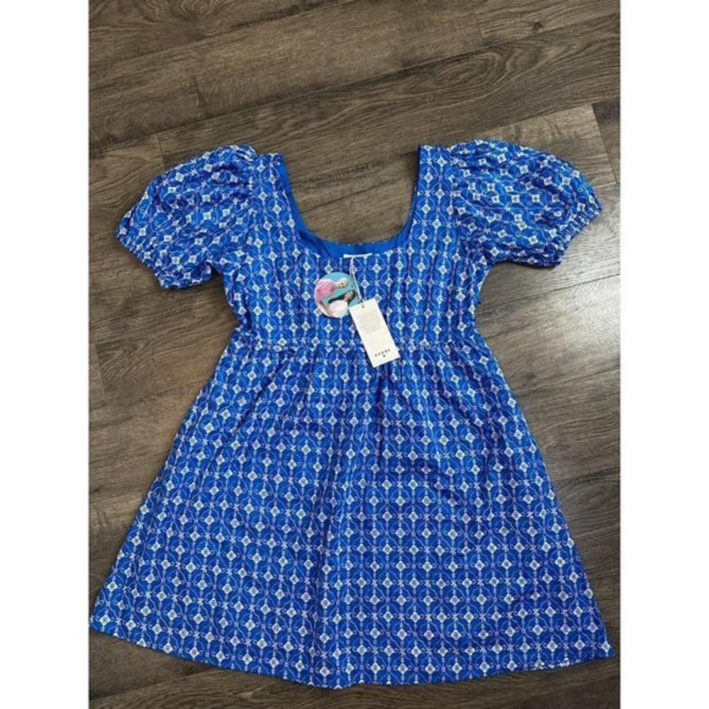 NWT Rhode x Target Eyelet Mini Dress Light Blue pockets Size M‎